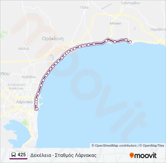 425 Bus Line Map