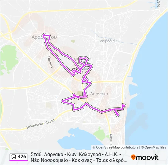 426 Bus Line Map