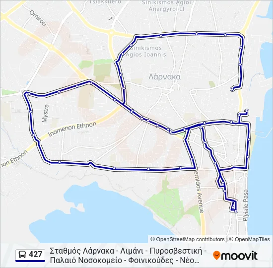 427 Bus Line Map