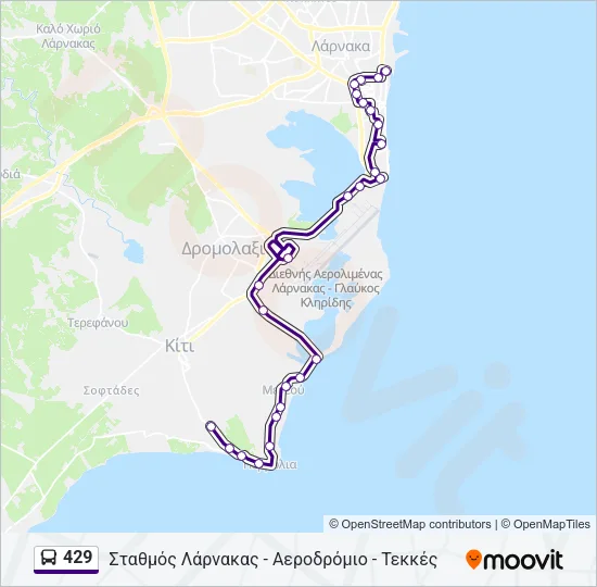 429 Bus Line Map