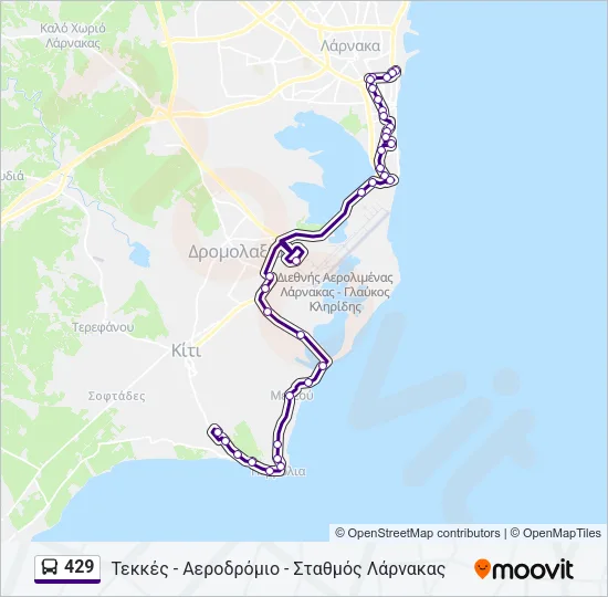 429 Bus Line Map