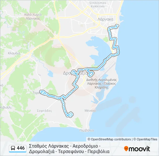 446 Bus Line Map