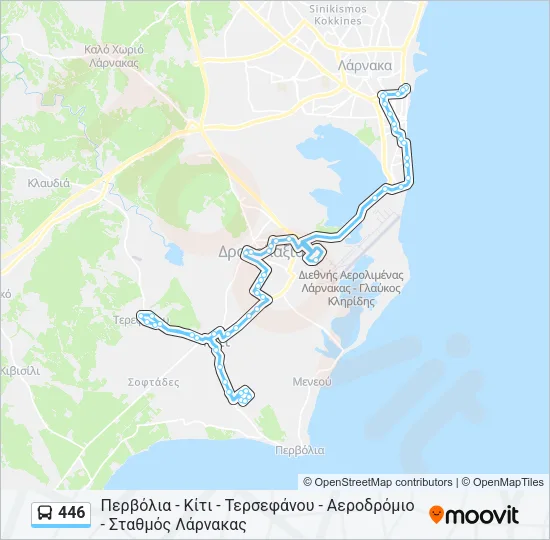 446 Bus Line Map