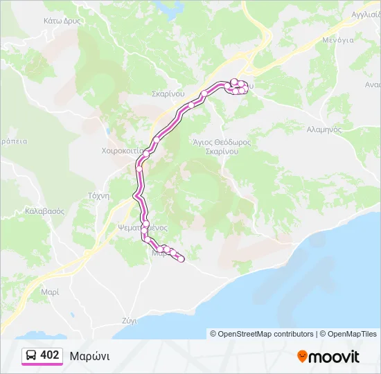 402 Bus Line Map