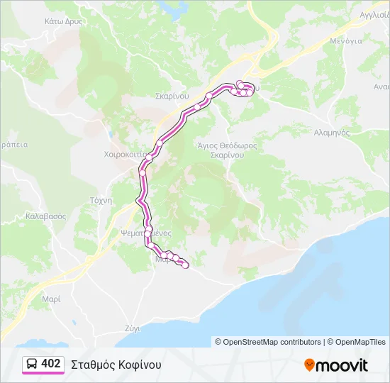 402 Bus Line Map