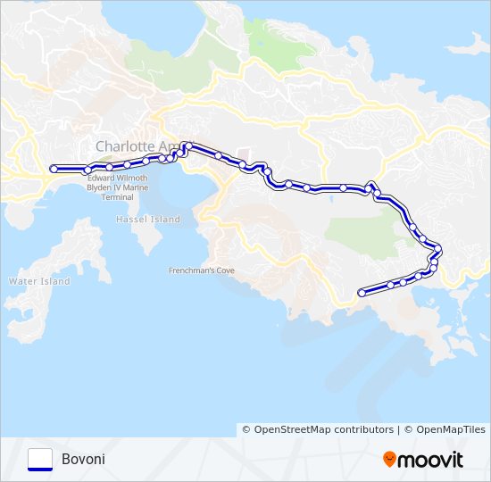 Mapa de 501 de autobús