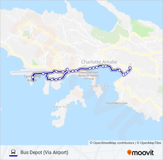 Mapa de 102 de autobús