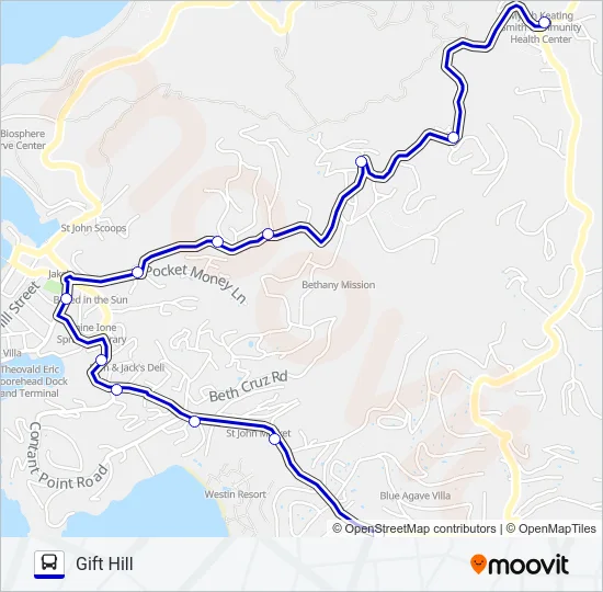 107 Bus Line Map
