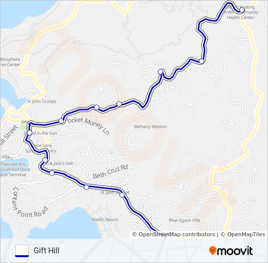 Mapa de 107 de autobús