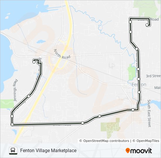 FENTON TROLLEY Bus Line Map