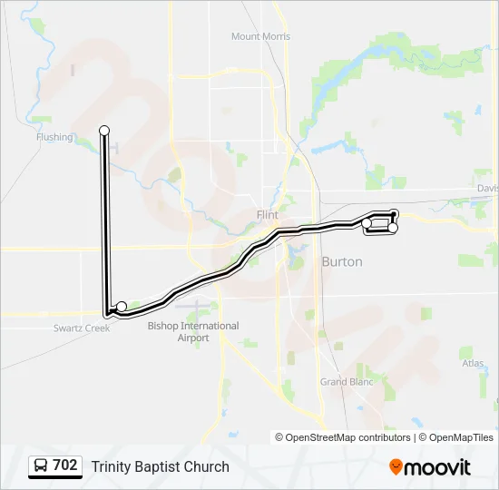 702 Bus Line Map