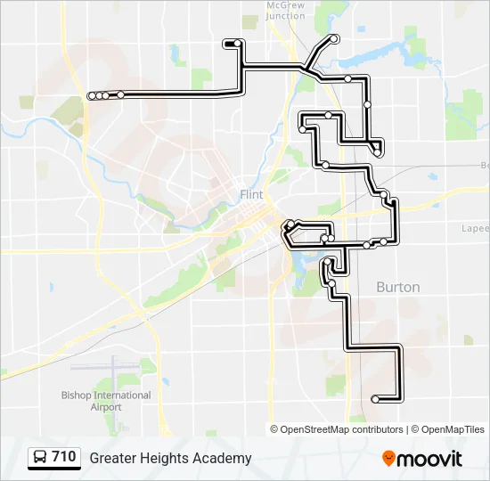 710 Bus Line Map