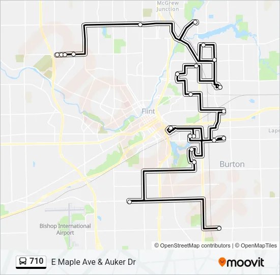 710 Bus Line Map