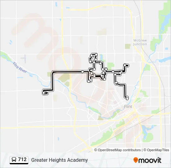 712 Bus Line Map