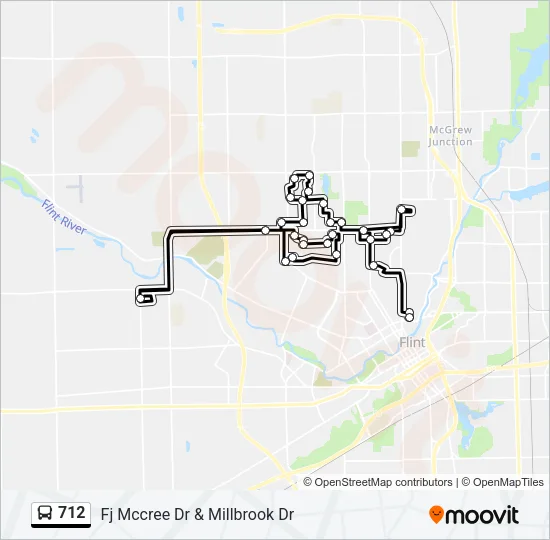 712 Bus Line Map