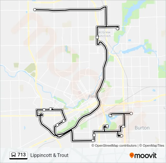 713 Bus Line Map