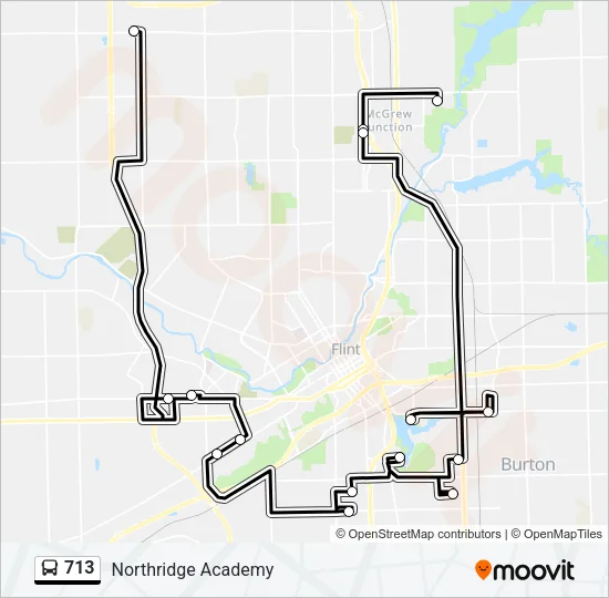 713 Bus Line Map