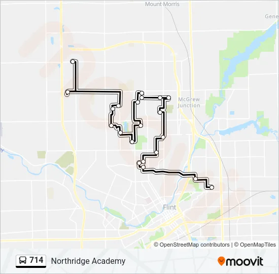 714 Bus Line Map