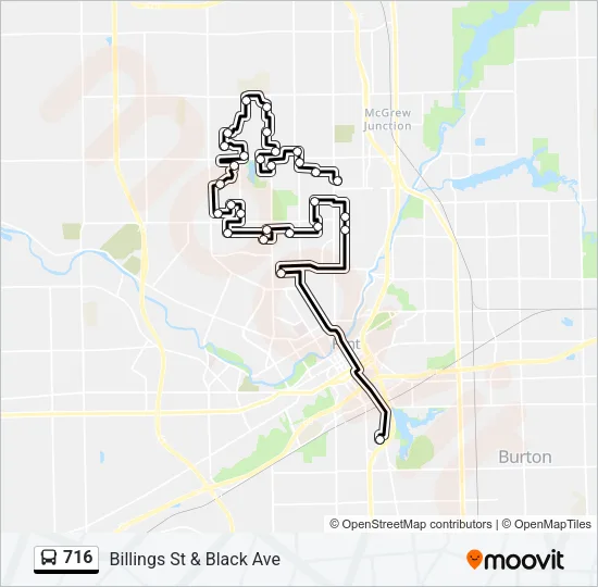 716 Bus Line Map
