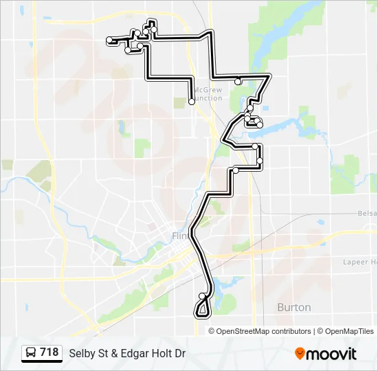 718 Bus Line Map