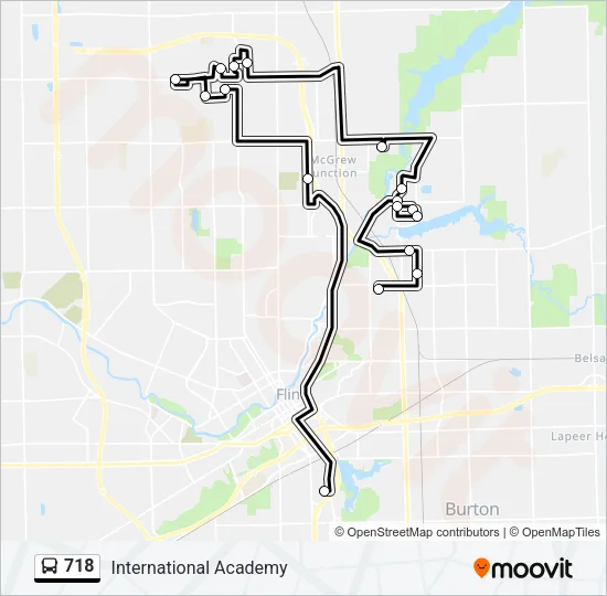 718 Bus Line Map
