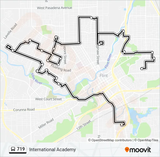 719 Bus Line Map