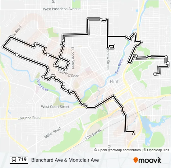 719 Bus Line Map