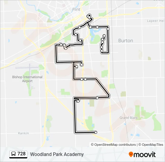 728 Bus Line Map