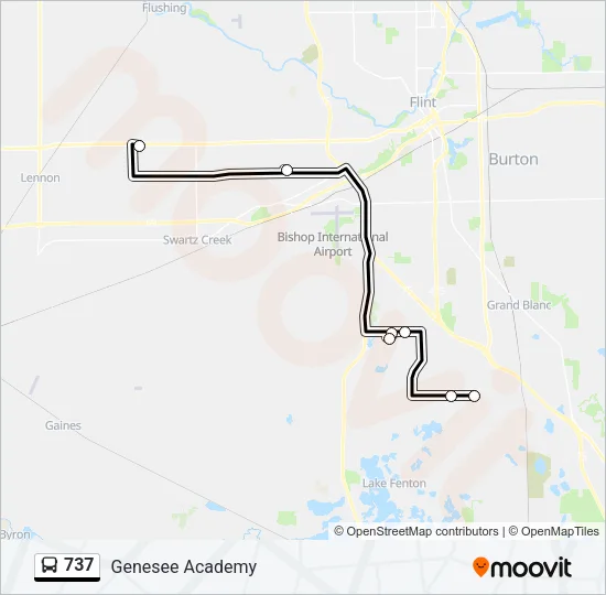 737 Bus Line Map