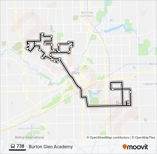 738 Bus Line Map