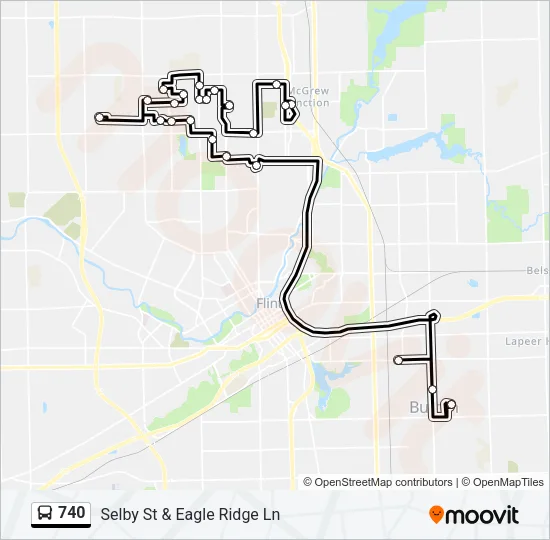 740 Bus Line Map