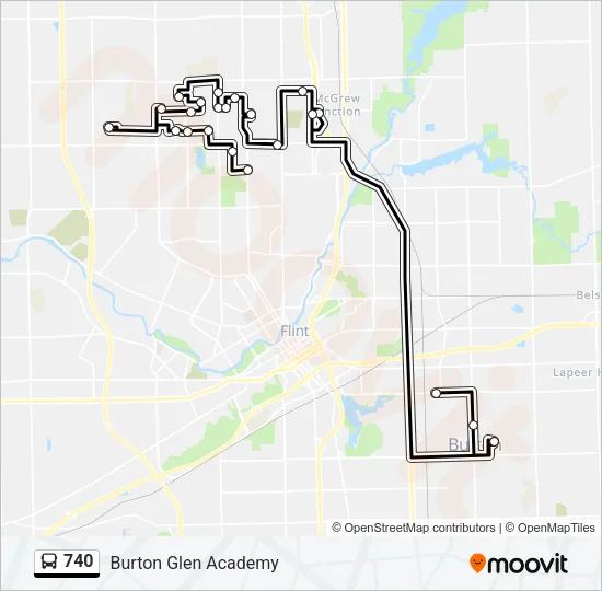 740 Bus Line Map