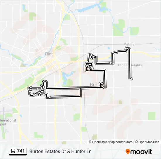741 Bus Line Map