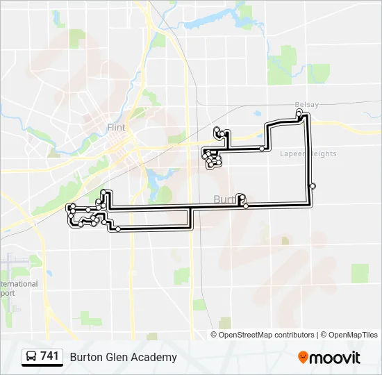 741 Bus Line Map