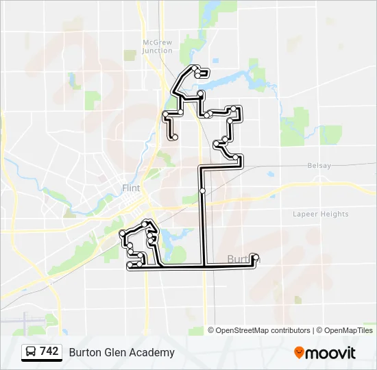 742 Bus Line Map