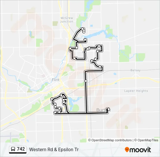 742 Bus Line Map