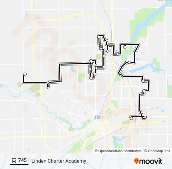 745 Bus Line Map