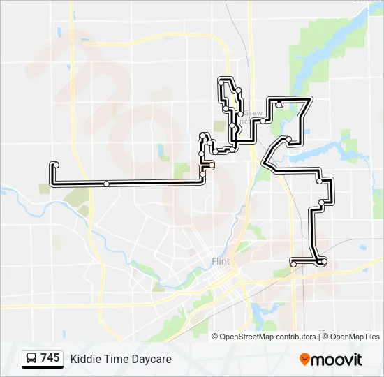 745 Bus Line Map