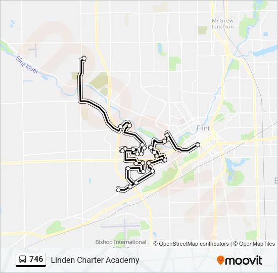 746 Bus Line Map