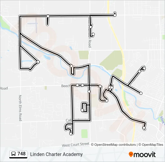 748 Bus Line Map