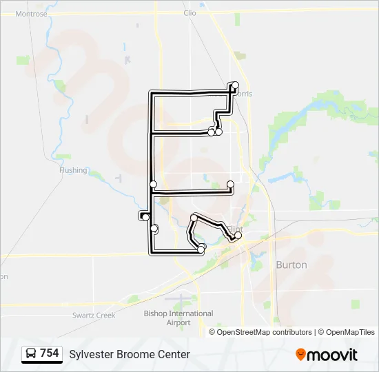754 Bus Line Map