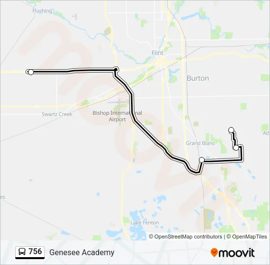 756 Bus Line Map