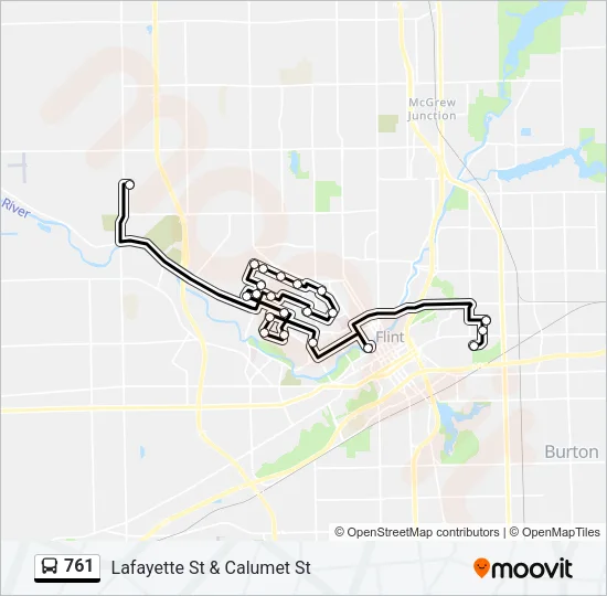 761 Bus Line Map