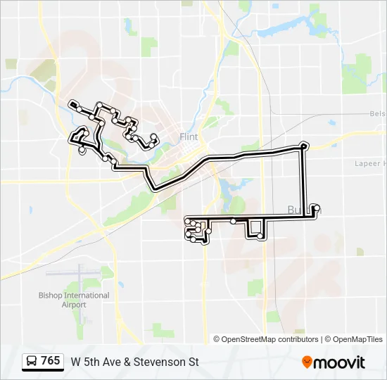 765 Bus Line Map