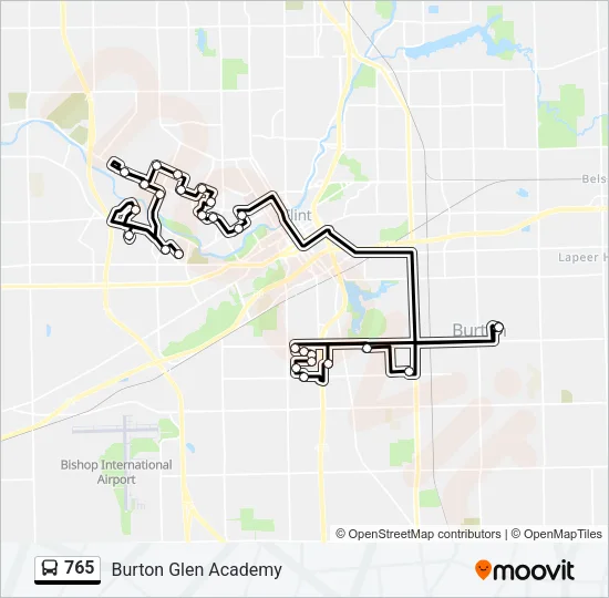 765 Bus Line Map
