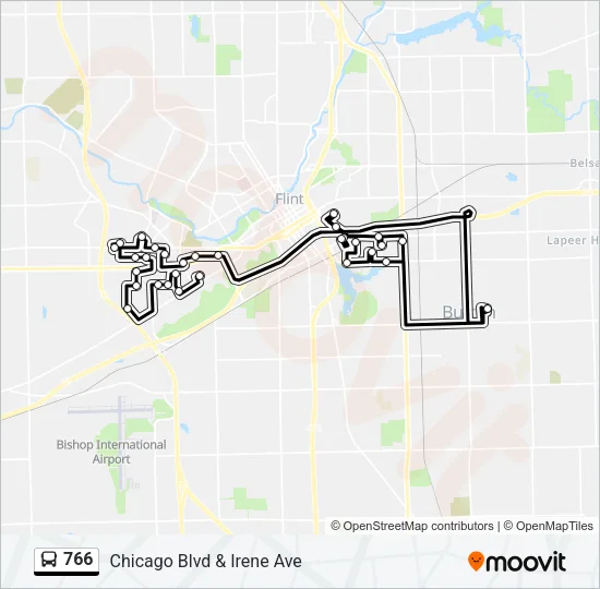 766 Bus Line Map