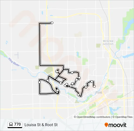 770 Bus Line Map