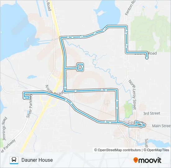 19 NORTH Bus Line Map