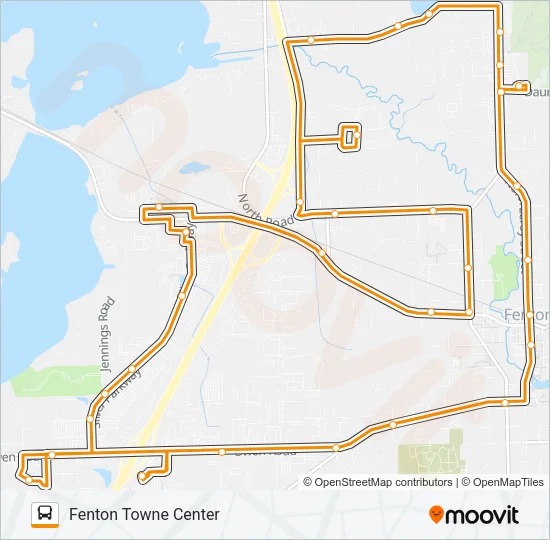 19 NORTH Bus Line Map