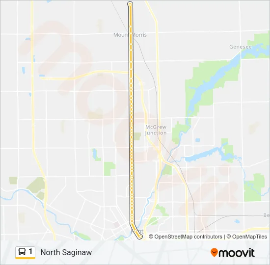 1 Bus Line Map